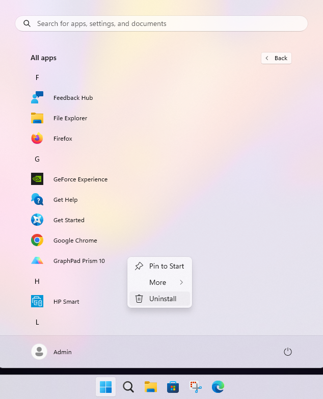 How do I uninstall Prism? FAQ 6 GraphPad
